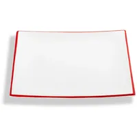 Gmundner Keramik Rubinroter Rand, Speiseteller Trend (26x26cm)