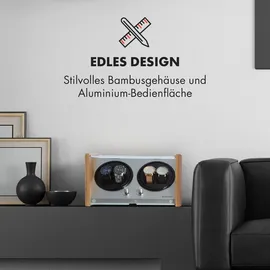 Klarstein Hanoi 4 Uhrenbeweger, 4 Uhren, 3 Geschwindigkeiten, 4 Modi, bambus