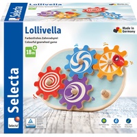 Selecta 62084 Lollivella, Zahnradspiel, Motorikspielzeug aus Holz, 17,5 cm,