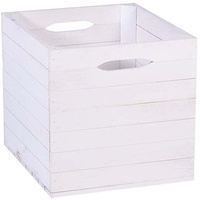 iWerk Box „Kalli“, Größe L – große Aufbewahrungsbox aus Echtholz – Holzdeko (weiß)