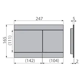 alcadrain WC - Betätigungsplatte FUN-BLACK Schwarz-Matt Edelstahl