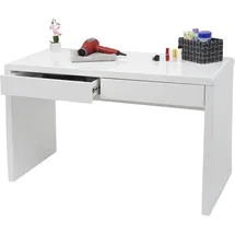 Mendler Schminktisch HWC-G51, Frisiertisch Frisierkommode Kosmetiktisch, Hochglanz Weiß ~ 120x60cm
