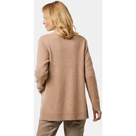 GOLDNER Strickjacke Kurzgröße Langarm Cardigan Beige 25