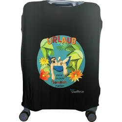 Koffer24 "Urlaub könnt' ich echt beruflich machen" - Design Kofferschutzhülle - Reisekoffer Schutz Größe L Koffer24