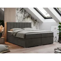 MKS Meble BOXBETT LOPE 160/200 - Dunkelgrau Velvet - H4