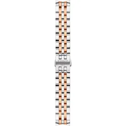 Tissot - Edelstahl Tissot Tradition Zweifarbiges Uhrenmetallband (grau/rosa), Traditi T605040898 - Grey/Rose gold
