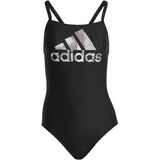 adidas Women's Big Logo Suit Swimsuit, Black/White, 38