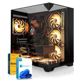 SYSTEMTREFF High-End Gamer PC-System - Ryzen 7 7800X3D - Nvidia GeForce RTX 5090 32GB - 32GB DDR5 - 2TB NVMe - Windows 11 Pro - Desktop - Schwarz