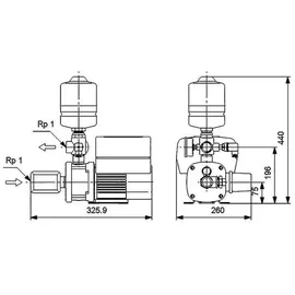 Grundfos Hydro Mono CMBE 1-44 AVBE Trinkwasservariante