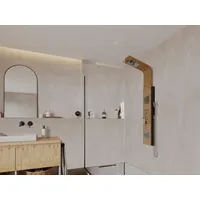 Vente-unique Massage-Duschsäule - Regendusche - Bambus - 22 x