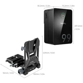 SmallRig Vb99 Pro mini V Mount Kit (Kamera Akku), Kamera Stromversorgung, Schwarz