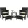 Yaheetech Rattan Set 5-tlg. Schwarz/Beige
