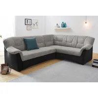 DOMO collection Ecksofa »Sarafina L-Form«, wahlweise mit Bettfunktion, optional mit Federkern, schwarz-weiß