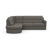 sit&more Ecksofa Panini L-Form, wahlweise mit Vorziehsitz und Bettkasten braun