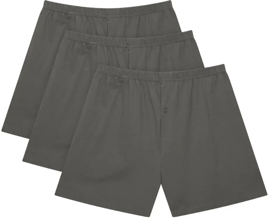 Bigdale - 3er Pack American Boxershorts - Übergrößen bis 10XL - Grey/Grey/Grey / 24 / 10XL