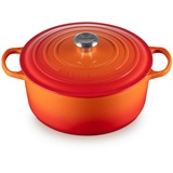 Le Creuset Signature Bräter 28 cm rund ofenrot