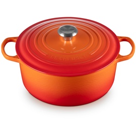 Le Creuset Signature Bräter 28 cm rund ofenrot