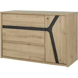 Gami Kombikommode, Ein Maximum an Stauraum in dieser Kommode: 3 Schubladen, 1 Tür. braun