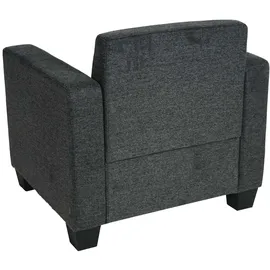 Mendler Relaxsessel Lyon Stoff/Textil 82 x 76 x 0 cm anthrazit-grau mit Rollen