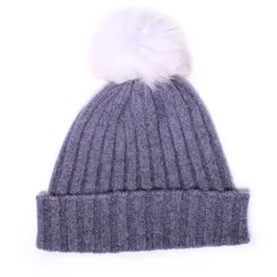 Tumelo Kaschmir Mütze, edle Cashmere Bommelmütze Mützen & Caps   