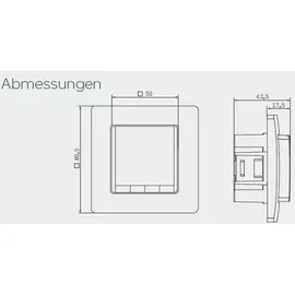 EBERLE FIT np 3R Raumthermostat Unterputz 5 bis 30 °C
