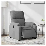 vidaXL Relaxsessel Elektrisch Mikrofasergewebe 89,5 x 103,5 x 0 cm Dunkelgrau mit Liegeposition