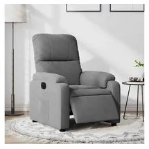 vidaXL Relaxsessel Elektrisch Mikrofasergewebe 89,5 x 103,5 x 0 cm Dunkelgrau mit Liegeposition