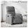 vidaXL Relaxsessel Elektrisch Mikrofasergewebe 89,5 x 103,5 x 0 cm Dunkelgrau mit Liegeposition