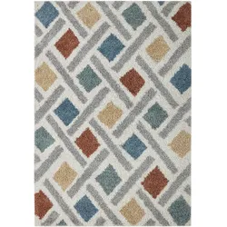 Kadima Design Moderner Marokkanischer Teppich `Mersey Ruby`, 100% Polypropylen - 160x230 cm
