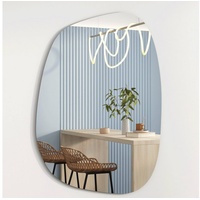 Albatros Designerspiegel Asymmetrisch 60 x 45 cm Wandspiegel oder Türspiegel, Moderne organische Form Spiegel Oval und Groß Asymmetrischer Spiegel