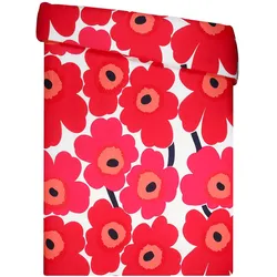 Marimekko - Unikko Deckenbezug, 150 x 210 cm, rot / weiß