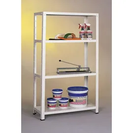 SCHULTE Regalwelt Steckregal Stahl 190x100x40 cm weiß 4 Fachböden