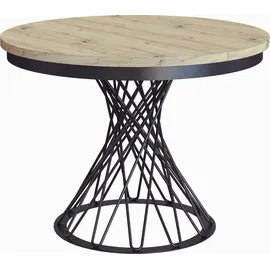 meblini Ø 100 cm braun/schwarz