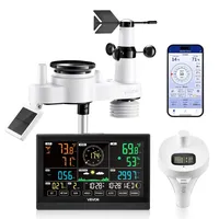 Vevor 7-in-1 WLAN-Wetterstation mit APP, 7,5-Zoll-Display, solarbetriebener Außensensor, mit