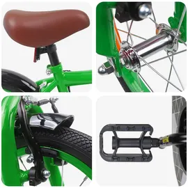 vidaXL Kinderfahrrad 14 Zoll grün