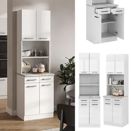 Vicco Küchenzeile R-Line 60 cm Weiß Hochglanz