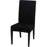 Schwarz) 2er-Pack Stretch-Stuhlhussen, universelle Stuhlhussen für Esszimmer, abnehmbare und waschbare Stuhlhussen, geeignet für Hochzeiten,