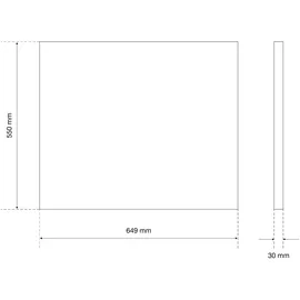 BGS Massivholz-Arbeitsplatte | 650 x 550 x 30 mm