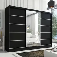 a&j möbelland gmbh Schiebetürenschrank AURELIA 1 200 x 215 x 59,5 cm Schwarz