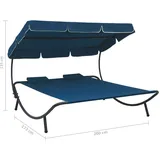 Sonnenliege Kissen Doppelliege Gartenliege Relaxliege Sonnendach Liege 9 Farbe