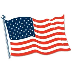 USA Flagge aus Pappe 45 cm