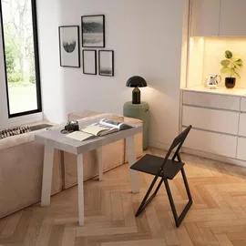 SKRAUT HOME Ausziehtisch 302 x 73 x 90 cm grau/weiß
