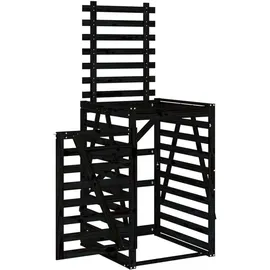 deluke Mülltonnenbox BOUMI 84 x 90 x 128,5 cm schwarz