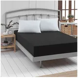 Traumschlaf Spannbettlaken Feinbiber 120 x 200 cm schwarz