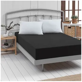 Traumschlaf Spannbettlaken Feinbiber 120 x 200 cm schwarz