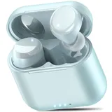 TOZO T6 Mini Bluetooth Kopfhörer 5,3 Kopfhörer Kabellos Bluetooth, 50 Std Tiefer Bass In Ear Ohrhörer mit Ladeetui, APP Steuerung, IPX8 Wasserdicht, ENC Noise Cancelling Kopfhörer - Blau