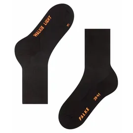 Falke Unisex Socken Walkie Light U So Wolle Funktionsmaterial einfarbig 1 Paar, Schwarz Black 3000, 46-48