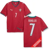 PUMA Original FPF Portugal Trikot Herren [Home WM 2026] Offizielles Portugal Trikot [Ronaldo 7] Fussball Weltmeisterschaft [WM 26] Nationalmannschaft Jersey I Gr. S - S