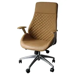 Bürostuhl Pantera high, 212601 Kunstleder beige, Gestell chrom