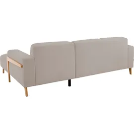 exxpo - sofa fashion Ecksofa EXXPO - SOFA FASHION "Starr, modern und klassisches Design, hochwertige Verarbeitung, bequem", beige, B:250cm H:84cm T:163cm, Sofas, Ecksofa, L-Form, wahlw. elektrische Sitztiefenverstellung, Massivholzfüße